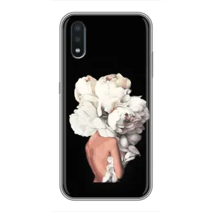 Чехлы (ART) Цветы на Sansung Galaxy M01 (M015) (VPrint) (Білі квіти)