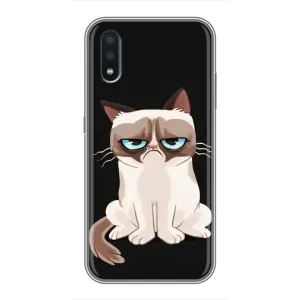 Чехол с принтом для Sansung Galaxy M01 (M015) (AlphaPrint) Модные коты (Грустный кот)