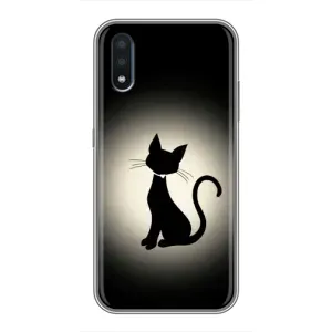 Чехол с принтом для Sansung Galaxy M01 (M015) (AlphaPrint) Модные коты (Силуэт котика)