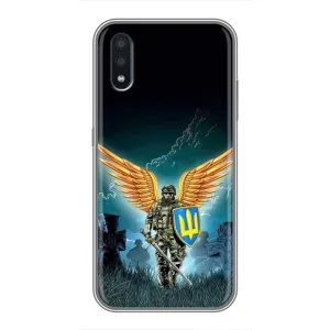 Чехлы с картинкой ЗСУ для Sansung Galaxy M01 (M015) (AlphaPrint) (Солдат ЗСУ)