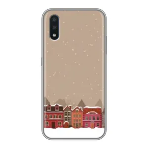 Новорічні, Святкові Чохли для Sansung Galaxy M01 (M015) - 2024 год (Зимове місто)