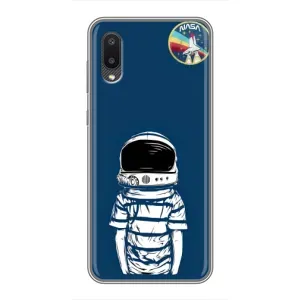 Чехол NASA для Samsung Galaxy M02 (M022) (AlphaPrint) (Мальчик в шлеме)