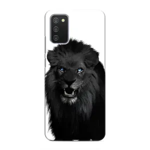 Чохли з картинкою животних Samsung Galaxy M02s (Чорний ЛЕВ)