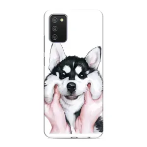 Чохли з собаками для Samsung Galaxy M02s (VPrint) (Радісний Хаскі)