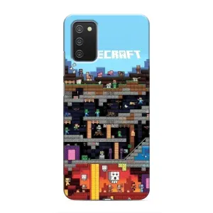 Чехол Майнкрафт на Samsung Galaxy M02s (AlphaPrint) Minecraft (фон Minecraft)