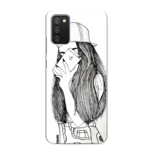 Чохол з друком для Samsung Galaxy M02s - (Мода) (AlphaPrint) (Фото дівчини)