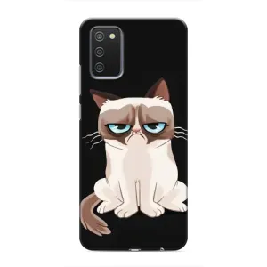 Чохол з принтом для Samsung Galaxy M02s (AlphaPrint) Модні коти (Сумний кіт)