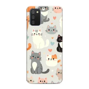 Чохол з малюнком кіт на Samsung Galaxy M02s (Колаж котів)