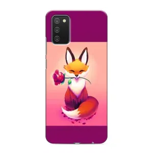 Чохли з картинкою Лисичка для Samsung Galaxy M02s (VPrint) (Лиса з трояндою)