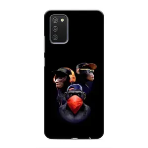 Чохол з Мавпами Samsung Galaxy M02s - (AlphaPrint) (Три мавпи)