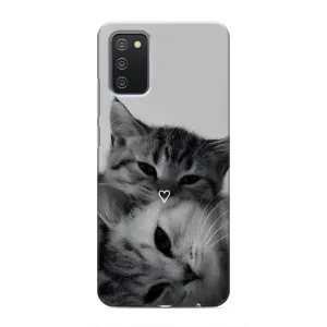Чохол з малюнком кіт на Samsung Galaxy M02s (Пара котів)