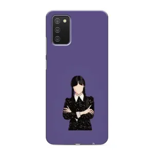 Чехлы Венсдей на Samsung Galaxy M02s Уэнсдей (AlphaPrint) (Уэнздей в черном)
