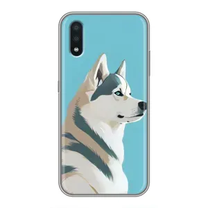 Чохол з Хаскі Samsung Galaxy M10 (M105) - (AlphaPrint) (Хаскі арт)
