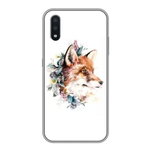 Чохли з картинкою Лисичка для Samsung Galaxy M10 (M105) (VPrint) (Лиса в квітах)