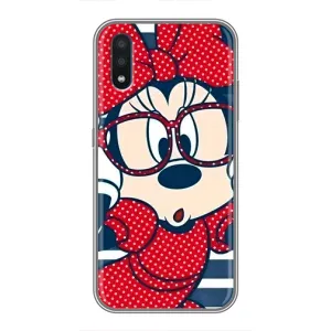 Эксклюзивный чехол для Samsung Galaxy M10 (M105) (AlphaPrint - Мультяшные) (Маус в очках)