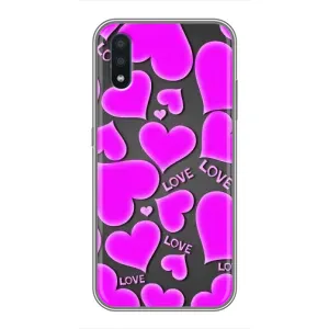 Чехлы для любимой на Самсунг Ґелексі М10 (VPrint) (Pink hearts)
