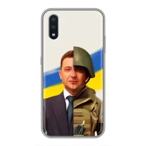 Чохол для Samsung Galaxy M10 (M105) (AlphaPrint - с принтом Зеленського) (Зеленский солдат)