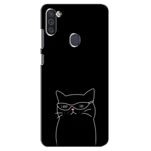 Чехол с рисунком кот на Samsung Galaxy M11 (Равнодушный кот)