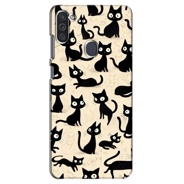 Чехол с принтом «Черные коты» для Samsung Galaxy M11 Чехол с принтом «Черные коты» для Samsung Galaxy M11