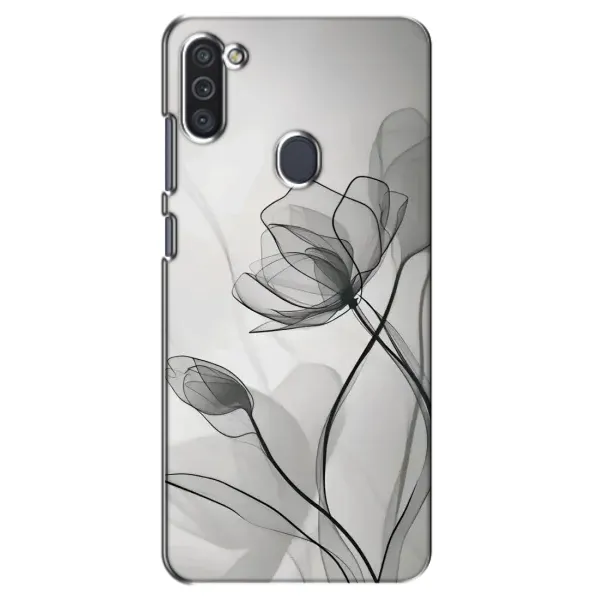 Чохол з принтом «Чорні квіти» для Samsung Galaxy M11