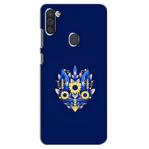 Чехлы для Samsung Galaxy M11 Укр. Символика (AlphaPrint) (Цветочный Герб)