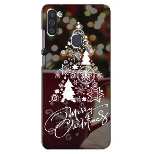 Різдвяні Чохли для Samsung Galaxy M11 (VPrint) (Ялинка яскрава)