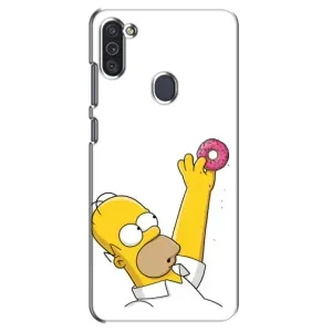 Чjхол з Сімпсонами для Samsung Galaxy M11 (VPrint) (Гомер з пончиком)