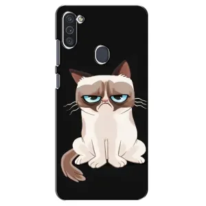 Чохол з принтом для Samsung Galaxy M11 (AlphaPrint) Модні коти (Сумний кіт)