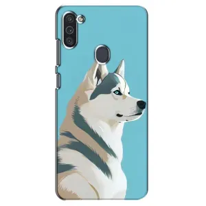 Чохол з Хаскі Samsung Galaxy M11 - (AlphaPrint) (Хаскі арт)