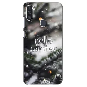 Новорічні, Святкові Чохли для Samsung Galaxy M11 - 2024 год (Hello winter)