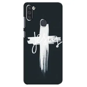 Чехол для Samsung Galaxy M11 (AlphaPrint) - (Христианские) (Иисус)