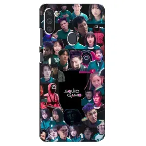 Чохол Гра в кальмара для Samsung Galaxy M11 (Колаж Гра кальмара)