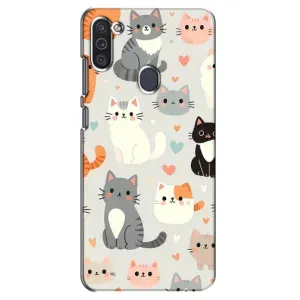 Чехол с рисунком кот на Samsung Galaxy M11 (Коллаж котов)
