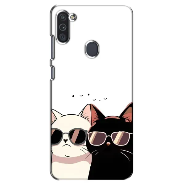 Чехол с принтом «Коты в очках» для Samsung Galaxy M11 Чехол с принтом «Коты в очках» для Samsung Galaxy M11