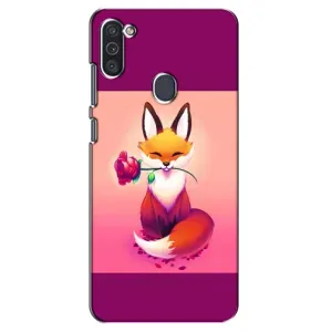 Чохли з картинкою Лисичка для Samsung Galaxy M11 (VPrint) (Лиса з трояндою)
