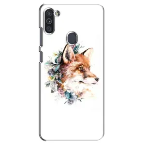 Чохли з картинкою Лисичка для Samsung Galaxy M11 (VPrint) (Лиса в квітах)