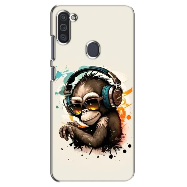 Чохол з принтом «Макака в навушниках» для Samsung Galaxy M11