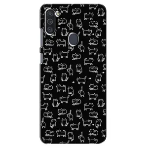 Чохол з принтом для Samsung Galaxy M11 (AlphaPrint) Модні коти (Маленькі котики)