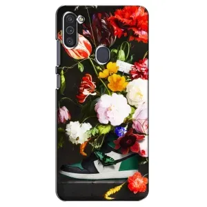 Бренднові Чохли для Samsung Galaxy M11 - (PREMIUMPrint) (Nike цветы)