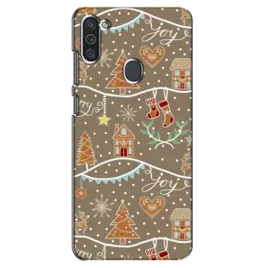 Новорічні, Святкові Чохли для Samsung Galaxy M11 - 2024 год (Новорічні пряники)