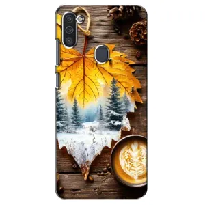 Чохол з принтом «Осінньо-зимова кава» для Samsung Galaxy M11