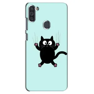 Чохол з принтом для Samsung Galaxy M11 (AlphaPrint) Модні коти (Падаючий кіт)