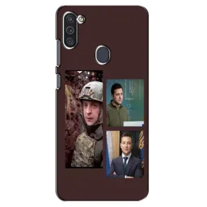 Чохол для Samsung Galaxy M11 (AlphaPrint - с принтом Зеленського) (Президент)