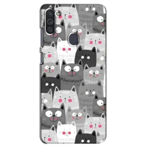 Чохли з Котиками для Samsung Galaxy M11 (VPrint) (Мальовані котики)