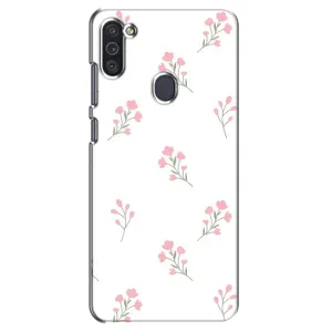 Чохол з розовим принтом для Samsung Galaxy M11 (Рожеві квіти)