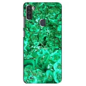 Мраморный чехол на Samsung Galaxy M11 (VPrint) (Салатный Мрамор)