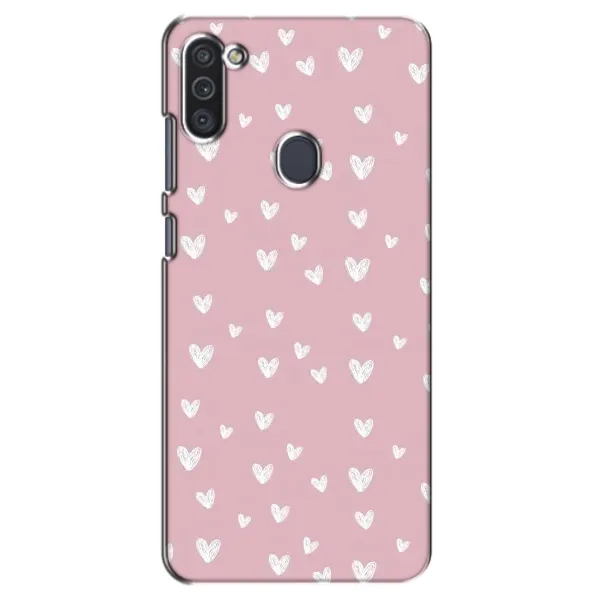 Чехол с принтом «Сердечки на розовом» для Samsung Galaxy M11