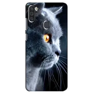 Чохли з Котиками для Samsung Galaxy M11 (VPrint) (Сірий Кіт)