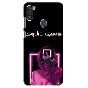Чохол Гра в кальмара для Samsung Galaxy M11 (Неоновий охоронець гри)