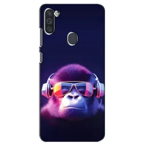 Чохол з Мавпами Samsung Galaxy M11 - (AlphaPrint) (Стильна мавпа)